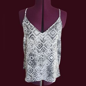 Allison Joy Monochrome Snake Print Camisole